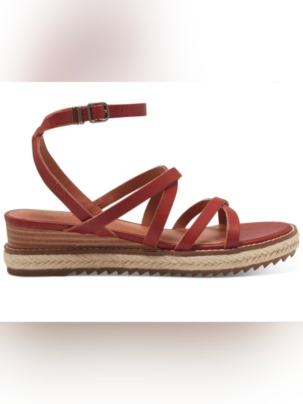 LUCKY BRAND Nemelli Women’s Brown Leather Strappy Ankle Sandals